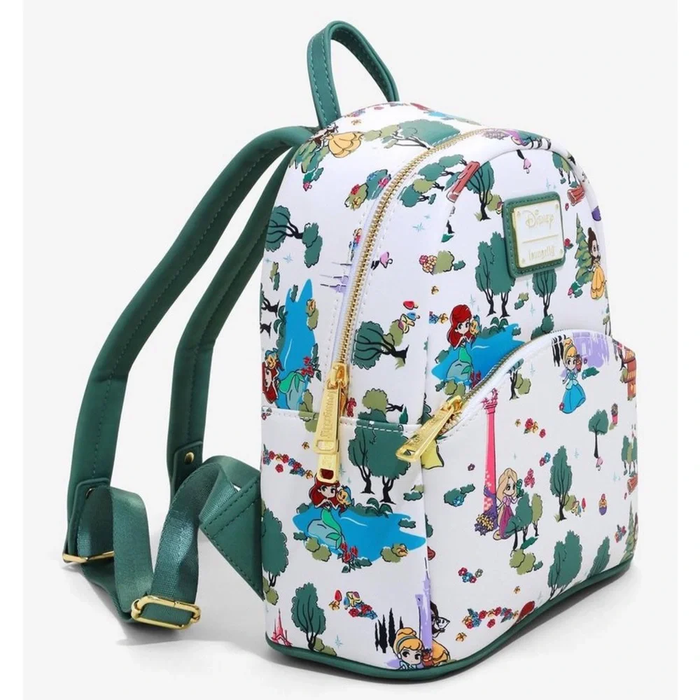 Loungefly Disney Princess Landscape White Mini Backpack‎